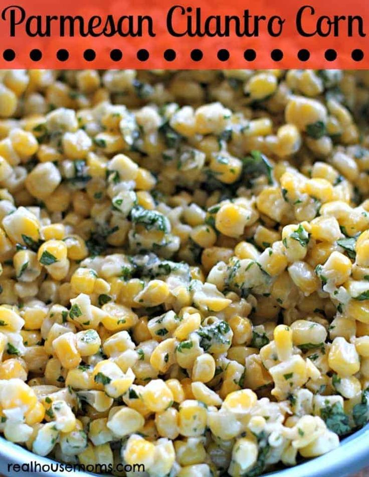 corn salad with parsley on top and text overlay that reads, the artisan culture center