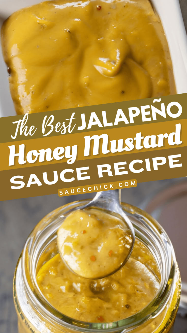 Jalapeño Honey Mustard Sauce Recipe Honey Jalapeño Butter, Honey Mustard Dressing Recipe, Jalapeño Honey, Mustard Dressing Recipe, Honey Mustard Sauce Recipe, Mustard Sauce Recipe, Homemade Hot Sauce, Jalapeno Sauce, Mustard Recipe