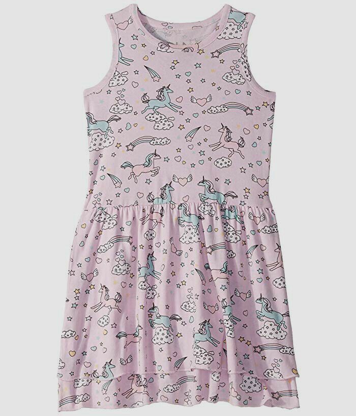 $195 Chaser Kid's Girl's Pink Printed Baby Rib Sleeveless Tank Dress Size 14 Description In the sleeveless Chaser Kids All Over Unicorns Baby Rib Tiered Tank Dress, she'll stand-out in comfortable style. With the supersoft and lightly textured fabric and the ease of the slip-on, tiered design, this dress will definitely be her new fave! Round neckline with a tagless collar. Straight hemline. 100% cotton. Hand wash cold, lay flat to dry. Imported. About Us We sell only 100% authentic clothing fro Cute Sleeveless Dress For Playtime, Cotton Sleeveless Dress For Summer Playdate, Summer Cotton Sleeveless Dress For Playdate, Cute Cotton Sleeveless Dress, Cute Sleeveless Cotton Dress, Playful Pink Sleeveless Sundress, Cute Sleeveless Sundress For Playtime, Playful Sleeveless Dresses For Sleepover, Playful Sleeveless Sundress For Playtime