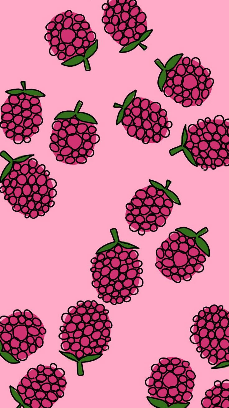 Raspberry doodle wallpaper Raspberry Phone Wallpaper, Raspberry Aesthetic, Raspberry Background, Raspberry Wallpaper, Raspberry Pattern, Iphone Wallpaper Vsco, Apple Logo Wallpaper Iphone, Cute Summer Wallpapers, Fruit Wallpaper