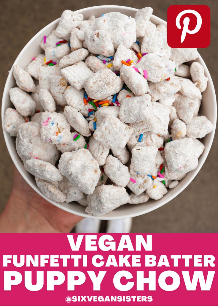 vegan fluffy cake batter puppy chow recipe