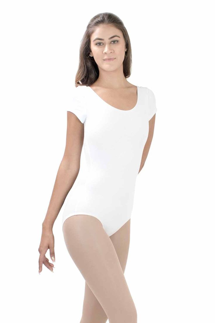 This classic short sleeve leotard makes an essential and practical piece in every dancer’s wardrobe. Featuring an elegant scoop neckline and a cotton blend material for quality and comfort. Feel great doing all your leaps and turns in this ultra classic short sleeve leotard. Style: BM5423L Detail: Full front lining Fabric: Cotton / Polyester / Spandex Sizes: XS, S, M, L, XL Colors: Black and White Actual color may vary slightly from your monitor. For wholesale inquiries, please call us at (626) Basic Stretch Short Sleeve Bodysuit, Classic Cotton Fitted Bodysuit, Basic Short Sleeve Stretch Bodysuit, Basic Stretch Bodysuit With Short Sleeves, White Short Sleeve Stretch Bodysuit, White Stretch Short Sleeve Bodysuit, Fitted Short Sleeve Smoothing Bodysuit, Stretch Cotton Short Sleeve Bodysuit, Solid Color Scoop Back Leotard