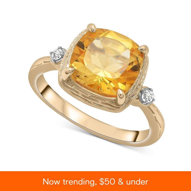 in stock White Sapphire, Gold Plated Sterling Silver, Statement Ring, Citrine, Statement Rings, Jewelry Watches, Jewelry Rings, Sapphire, Gold Plate