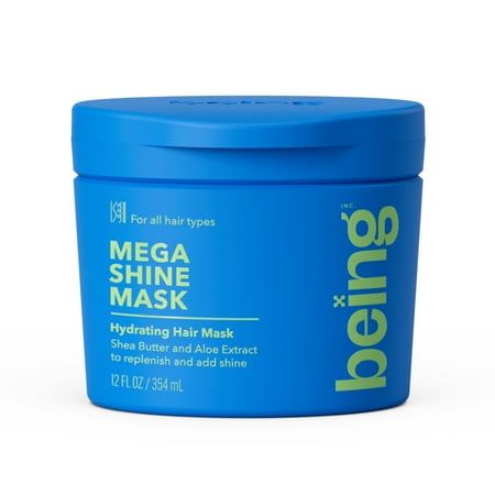 Being MEGA SHINE Hydrating Hair Mask works to maintain moisture levels and optimal shine in normal to dry hair, with nourishing natural ingredients. Suitable for all hair types, this dermatologically tested, sulfate-free and silicone-free formula is ideal for use as a twice-weekly treatment, or for use in place of a conditioner for hair that is especially dry and/or depleted. Naturally derived Shea Butter and Aloe Extract help to lock moisture into the hair, leaving it hydrated with healthy shine. Size: 354 mL. Shine Hair, Hydrating Hair Mask, Hair Repair Mask, Hair Care Brands, Hydrate Hair, Hair Shine, Hydrating Mask, Moroccan Oil, Nourishing Hair