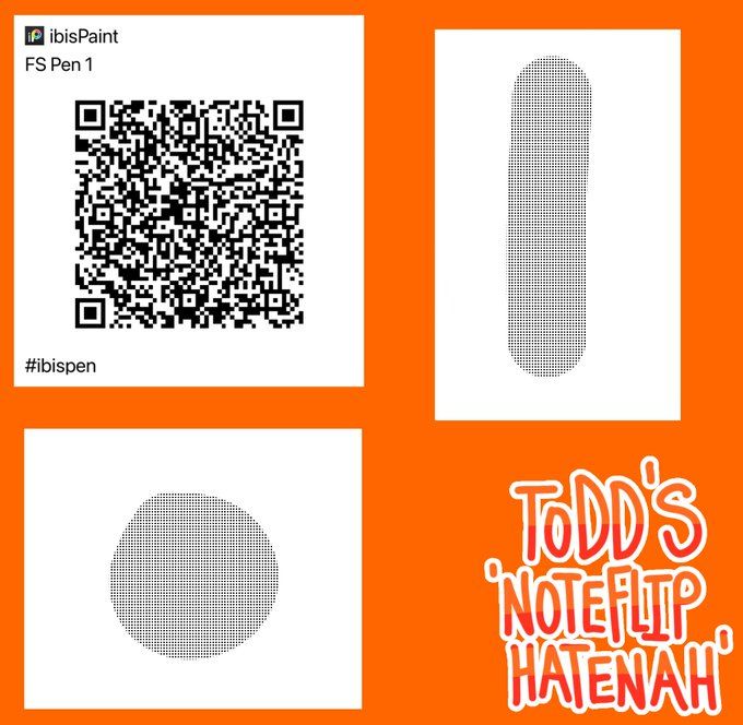 an orange background with qr - code images and the words todd's, not lip hatenah