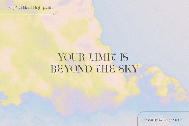 an image of a sky with clouds and the words your limit is beyond the sky