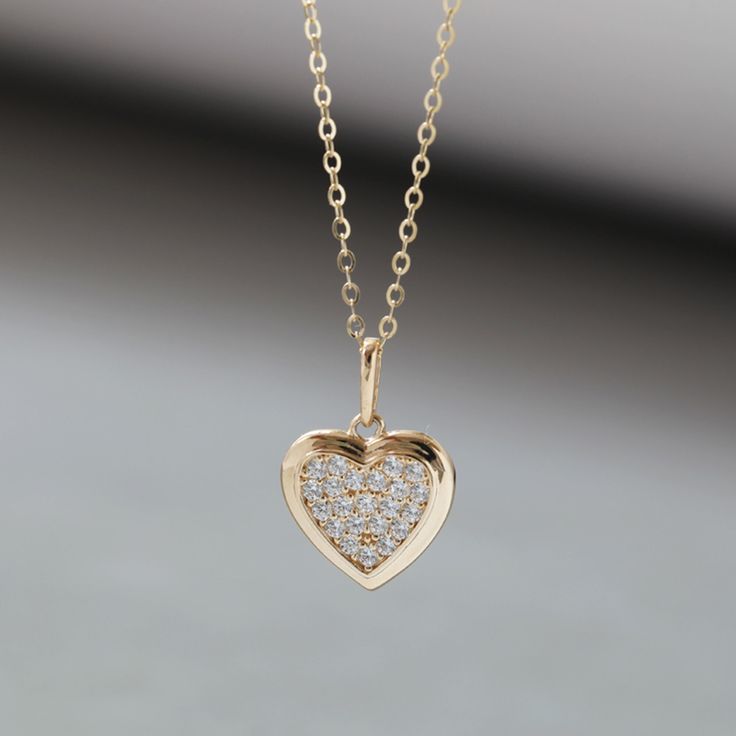 14K Solid Gold Necklace Heart Pendant Necklace Diamond Necklace Minimalist Jewellery Dainty Necklace for Women Necklace for Girls Dainty Round Heart Necklace With Adjustable Chain, Valentine's Day Heart Necklace With Clavicle Chain, Valentine's Day 14k Gold Pendant Necklace, 14k Gold Pendant Charm Necklace For Valentine's Day, Fine Jewelry Heart Pendant Necklace With Delicate Chain, Rose Gold Heart Necklace With Clavicle Chain, 14k Gold Clavicle Chain Necklace For Valentine's Day, 14k Gold Pendant Necklace For Valentine's Day, Minimalist Heart Charm Jewelry For Anniversary