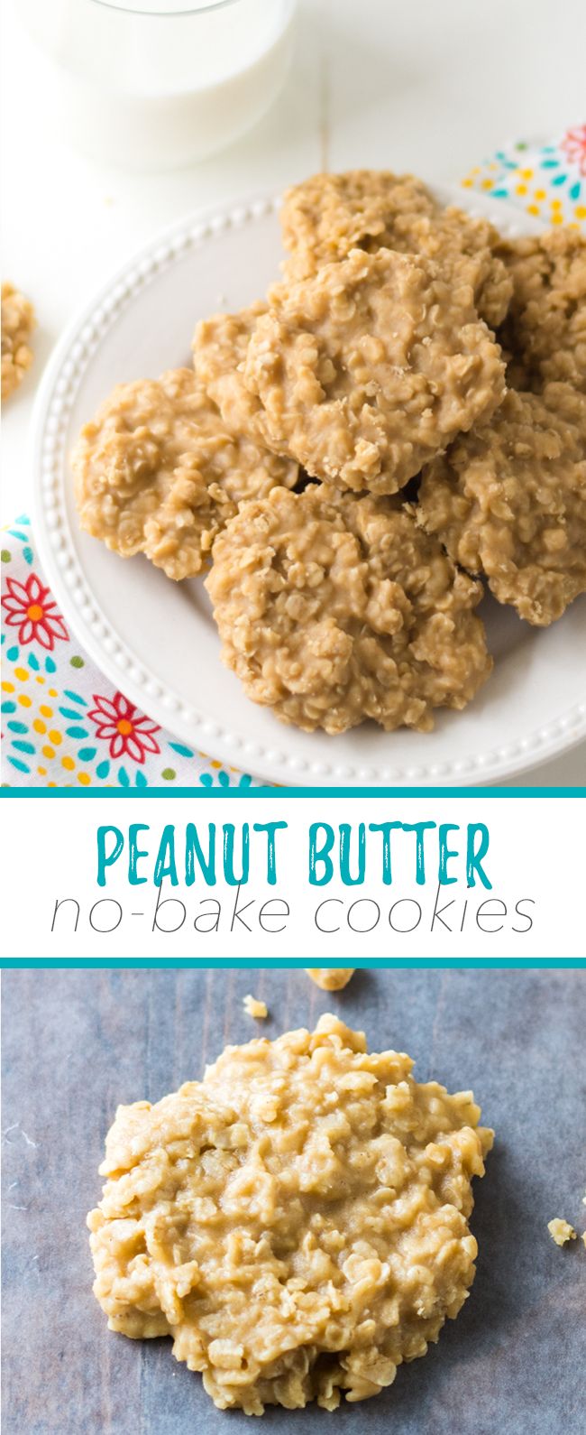 peanut butter no - bake cookies on a plate