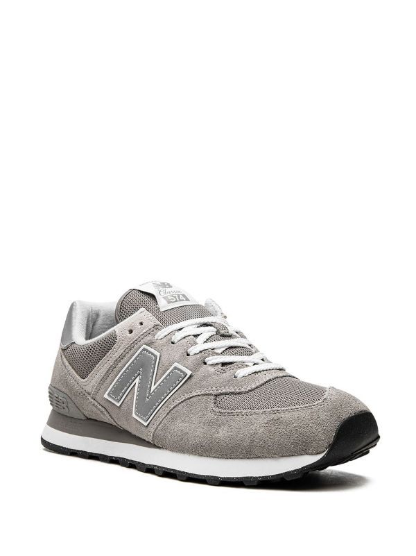 New Balance 574 Core "Grey/White/Silver" Sneakers - Farfetch New Balance 574 Outfit, New Balance 574 Core, New Balance 574 Grey, Silver Sneakers, New Balance 574, New Balance Men, Sneakers Grey, Us Man, Gray Suede