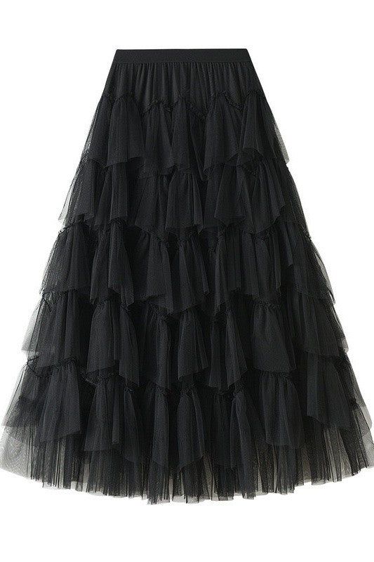 Tiered chiffon midi skirtMade In: China Chiffon Midi Skirt, Leopard Print Swimsuit, Gauze Skirts, Cake Skirt, Umbrella Skirt, Flowing Skirt, Black Midi Skirt, Dress For Short Women, Pleated Midi Skirt