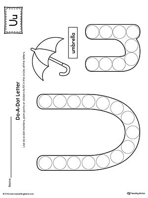 the letter e is for umbrella coloring page