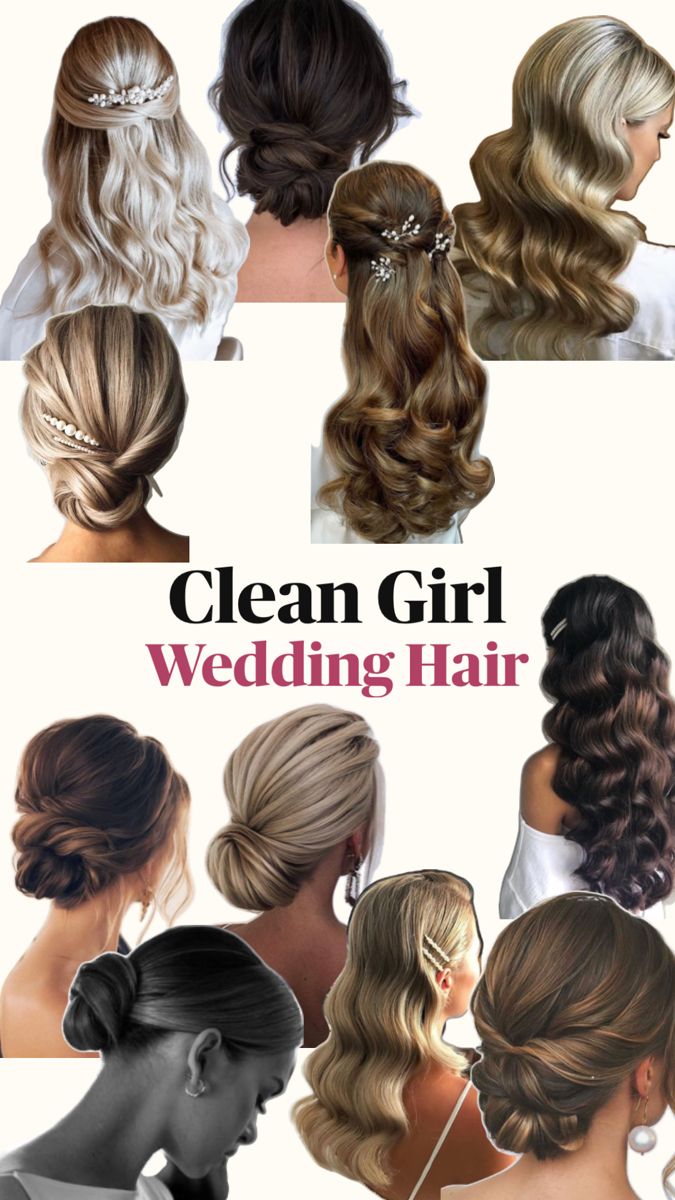 Wedding Hair Styles for Clean Girls Clean Girl Wedding, Wedding Hair Styles, Castle Wedding, Clean Girl, Wedding Hair, Wedding Hairstyles, Hair Styles, Hair