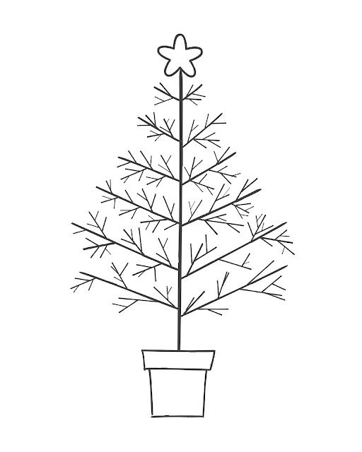 a small christmas tree in a pot