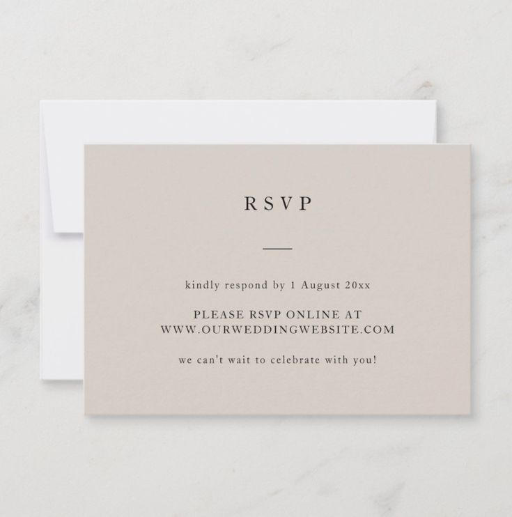 an elegant wedding rsvp card with the word rsvp printed on it