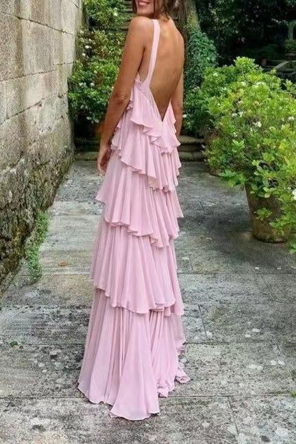 Lulus Wedding, Prom Dress Pink, Backless Evening Gowns, Robes Glamour, Pink Bridesmaid Dress, Floor Length Prom Dresses, Looks Party, فستان سهرة, Pink Prom Dresses