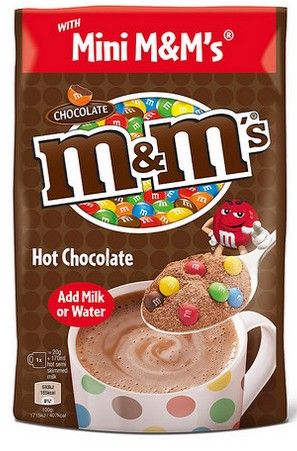 a bag of m & m's hot chocolate