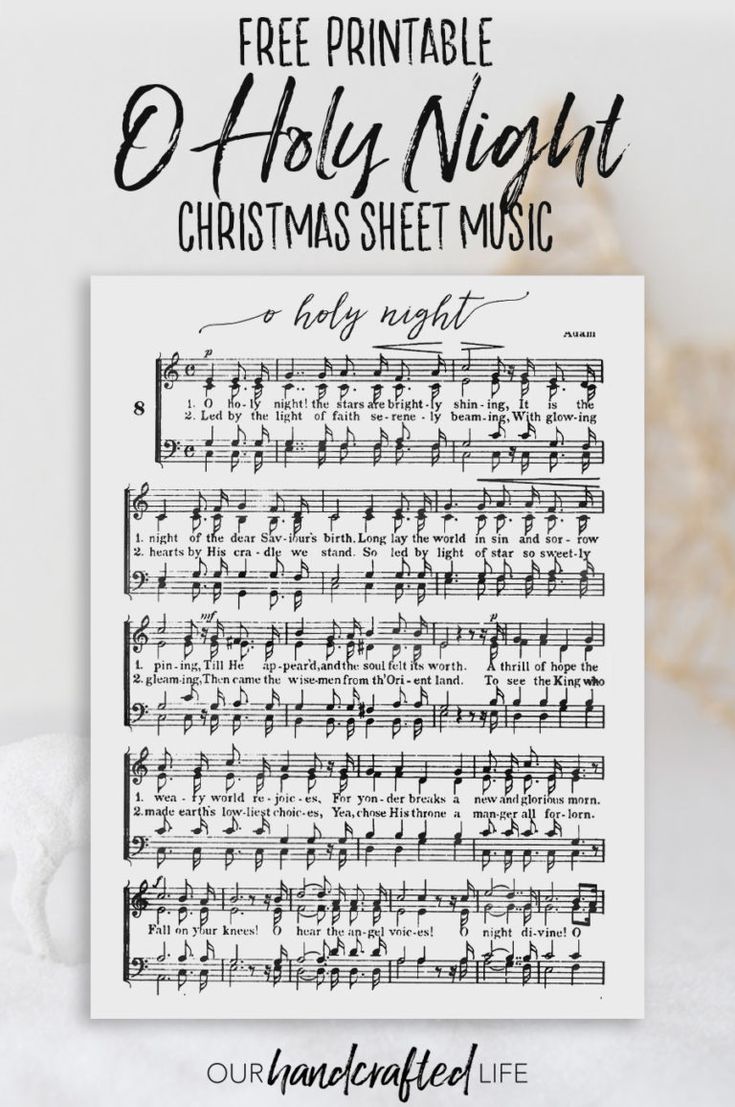 an old sheet music page with the words free printable christmas sheet music on it