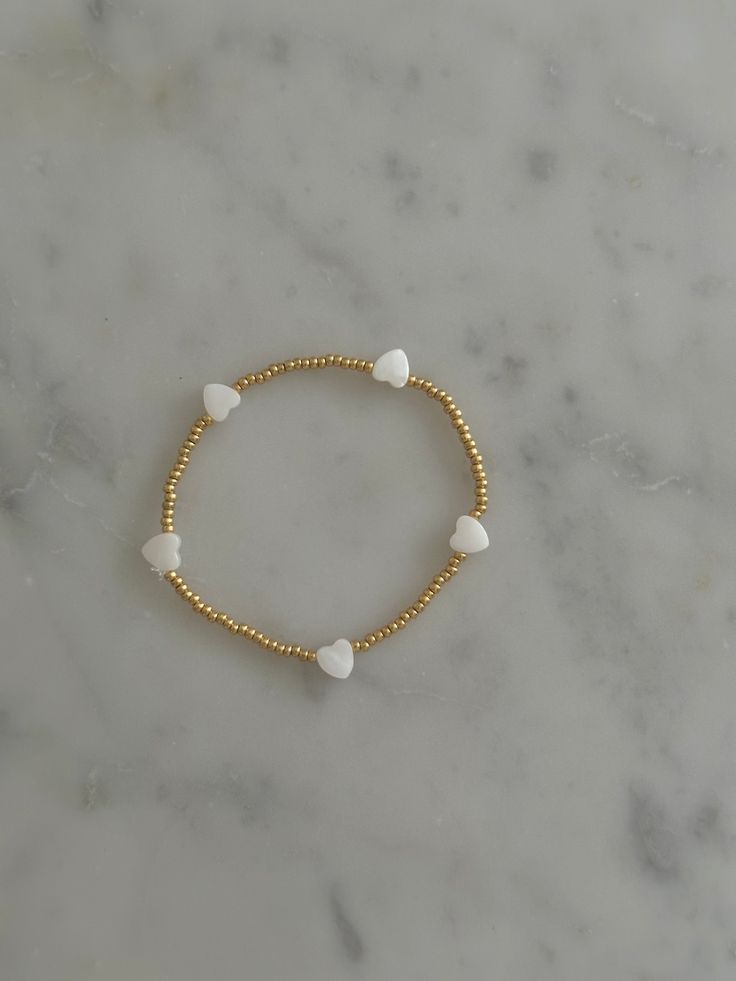 - mother of pearl hearts Hoco Jewelry, Pearls Bracelet, Lovers Bracelet, Stacking Bracelets, Bow Bracelet, Jewelry Accessories Ideas, Freshwater Pearl Bracelet, Star Bracelet, Moon Jewelry