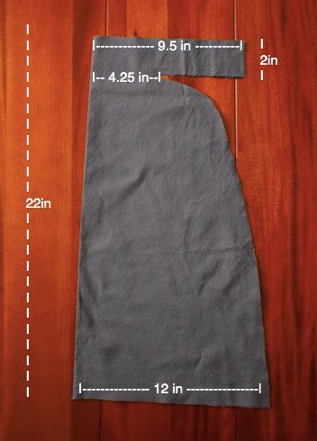 the measurements for a skirt on a wooden floor