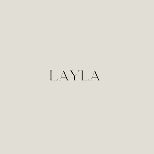 the word layla written in black ink