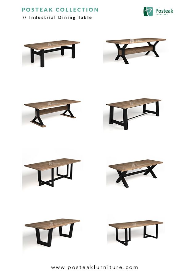 several different types of tables and benches with the words pinterest written on them