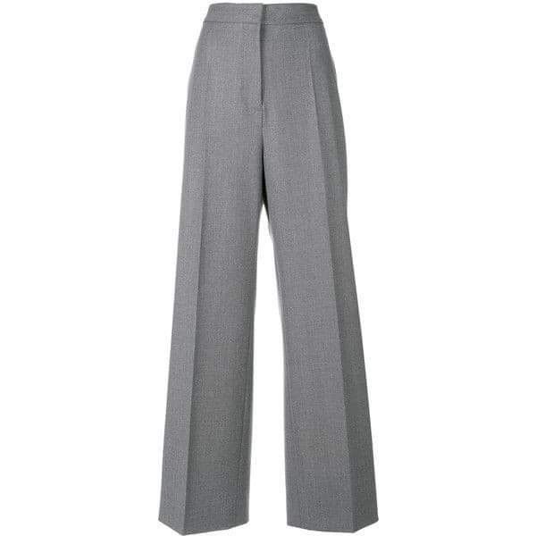 Grey Dress Pants Women, Busniss Proposal, Grey Trousers Women, Grey Wide Leg Pants, Taylor Roberts, Gray Trousers, Pants Tailored, Egirl Outfits, Runway Fashion Couture