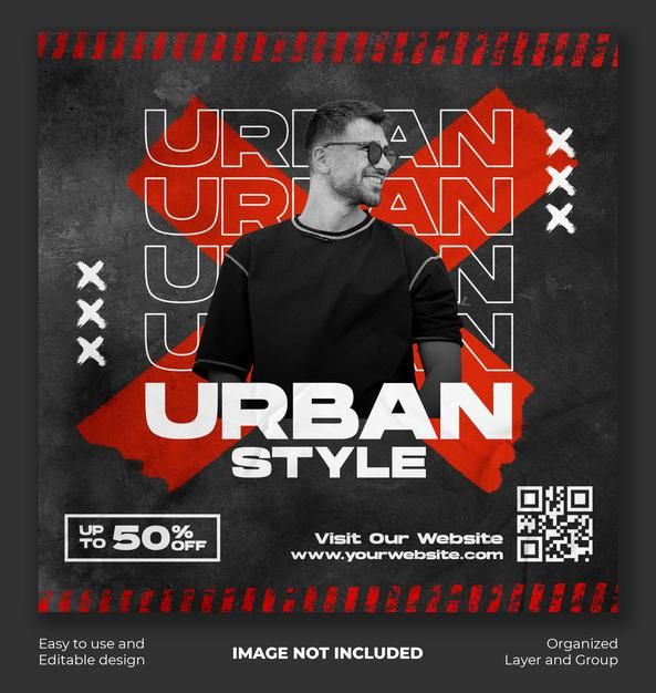 the urban style flyer for an event