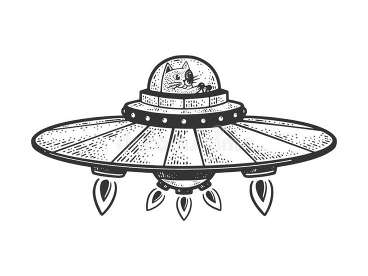 an alien spaceship flying through the air with spikes on it's head and eyes