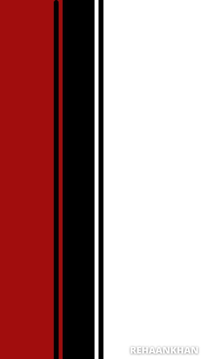 two black and white vertical lines with one red in the middle, on top of each other