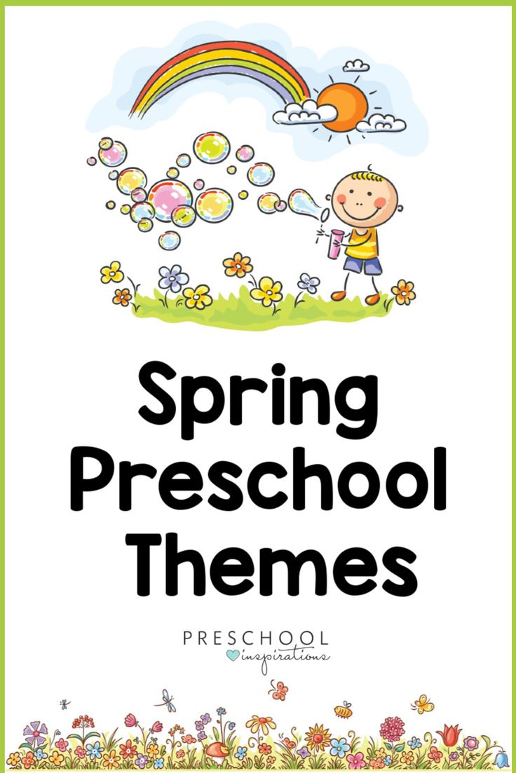 the spring preschool theme is featured in this printable book, with an image of a child