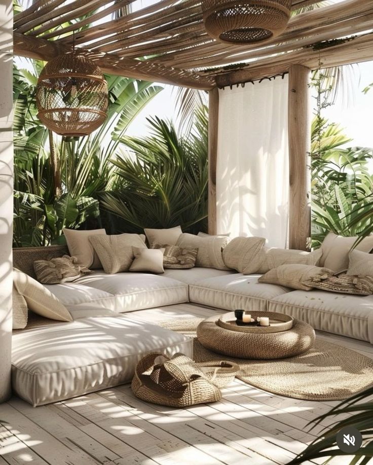 Boho Outdoor, Living Room Color Schemes, Outdoor Living Room, Style Deco, Outdoor Patio Decor, Balcony Decor, Dream House Decor, Backyard Decor, Instagram Foto