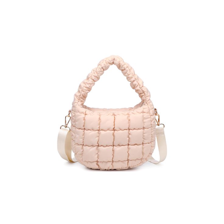 Meet Moiu Mini Quilted Bag In Ivory - Perfect To Carry All Your Essentials In This Compact Quilted Bag. Perfect For Days Out Hiking, Running Errands Or Traveling. Item Type: Crossbody Material: Nylon Closure: Zipper Exterior Details: Puffy Quilted Design Interior Details: Fabric Lined With One Zip Pocket Features: Adjustable And Detachable Strap Dimensions: 9.4” L X 3.5” W X 6.7” H Beige Square Bag With Adjustable Strap, Trendy Cream Rectangular Bag, Beige Pouch Bag With Handles, Beige Pouch Bag With Top Carry Handle, Beige Pouch Shoulder Bag With Handles, Cream Square Satchel For Shopping, Trendy Cream Tote Bag, Chic White Quilted Bag, Beige Pouch Bag With Detachable Handle