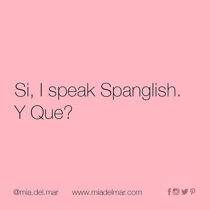 a pink background with the words, sii, i speak spanish you're?