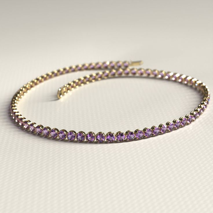 Enhance your bracelet collection with this stunning Amethyst Tennis Bracelet. Handcrafted with care in 14K/18K Gold, its elegant purple stones symbolize the February birthstone. Perfect for stacking, this dainty and versatile piece will elevate your style effortlessly. Whether as a handmade Christmas gift or a treat for yourself, don't miss out on our Cyber Week Sale!𝐅𝐞𝐚𝐭𝐮𝐫𝐞𝐬:• 𝐌𝐚𝐝𝐞 𝐭𝐨 𝐎𝐫𝐝𝐞𝐫• 𝐌𝐞𝐭𝐚𝐥: 𝟏𝟒𝐊 | 𝟏𝟖𝐊• 𝐁𝐚𝐧𝐝 𝐂𝐨𝐥𝐨𝐫𝐬: Rose Gold, Yellow Gold & White Go Purple Jewelry With Jubilee Bracelet For Anniversary, Purple Tennis Bracelet For Anniversary, Elegant Purple Jubilee Tennis Bracelet, Gold Amethyst Bracelets For Formal Occasions, Classic Amethyst Jubilee Bracelet, Purple Round Tennis Bracelet For Formal Occasions, Classic Purple Tennis Bracelet As A Gift, Classic Purple Tennis Bracelet As Gift, Classic Purple Tennis Bracelet Perfect For Gifts