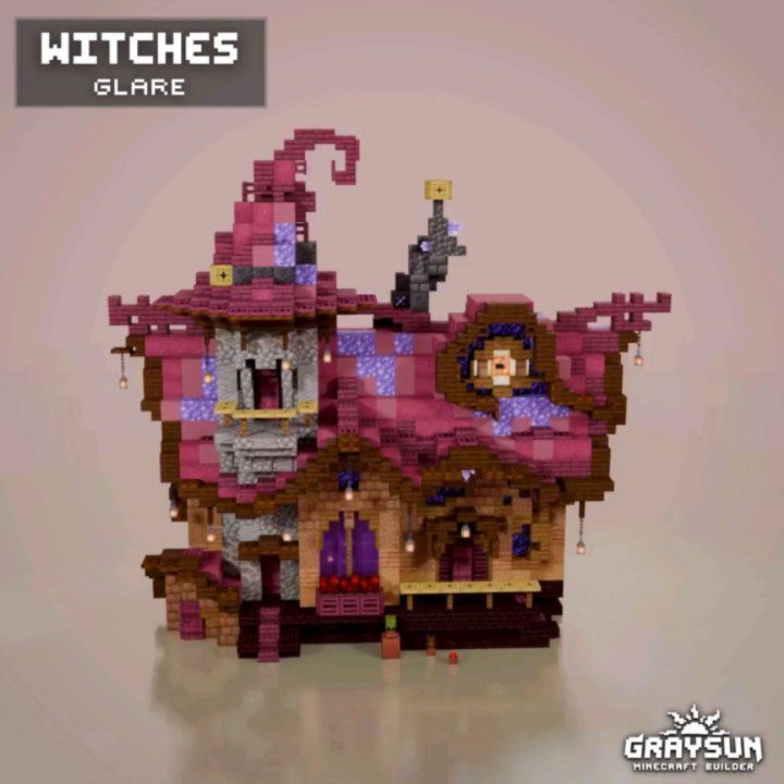 Minecraft Witchy Interior, Minecraft Potion Shop Ideas, Minecraft Houses Witchy, Minecraft Witchcore, Minecraft Witchy Builds, Potion Room Minecraft, Witchy Minecraft, Minecraft Potion Shop, Witchy Minecraft Builds