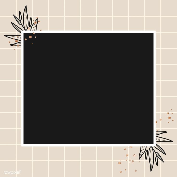 a black square with some plants on it