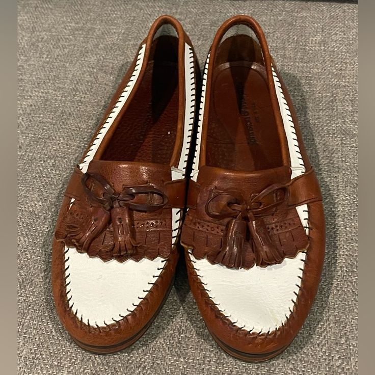 From A High End Estate Sale. Over 50 Pairs Of Men’s Shoes, Ties, Sweater’s, Swimsuits, And Belts. All Items Are Either New With Tags, New And Barely Worn, Or Slightly Used. Will Provide A Discount For Multiple Purchased Items. Classic White Summer Loafers, Two Tone Loafers, Murphy Brown, Johnston And Murphy Shoes, Johnston Murphy, Slip Ons, Loafer Shoes, Estate Sale, Over 50