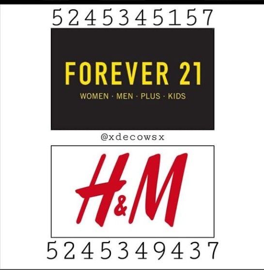 the logo for forever 21 and h & m