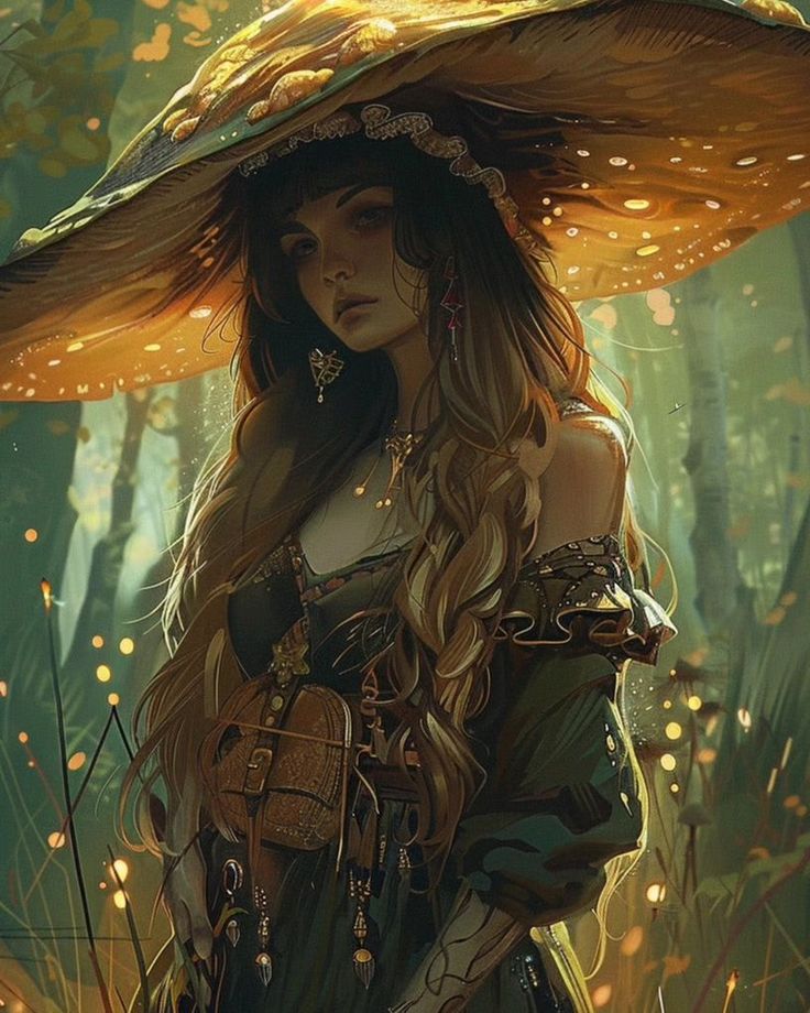 Dark fantasy mushroom witch in the forest. #darkfantasy #art #fantasy #dnd #dungeonsanddragons #witch #woman #beautiful #ai #midjourneyart #midjourney #aiart #nature #cottagecore #goblincore Druid Witch Costume, Druids Dnd, Dnd Witch Character, Female Druid Art, Druid Fantasy Art, Female Druid Dnd, Dnd Druid Female, Mushroom Druid, Witch In The Forest