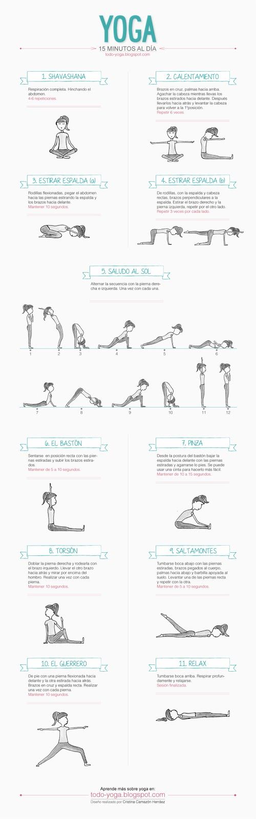 an info sheet with instructions for how to do yoga