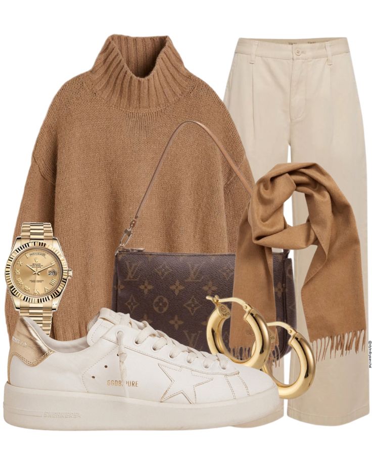 How To Style Beige Sweater, Tan Sweater Outfit Winter, Camel Turtleneck Sweater Outfit, Neutral Color Winter Outfits, Cream Monochrome Outfit Winter, Camel Sweater Outfit Work, Beige Turtleneck Sweater Outfit, Cream Pants Winter Outfit, Camel Sweater Outfit Winter