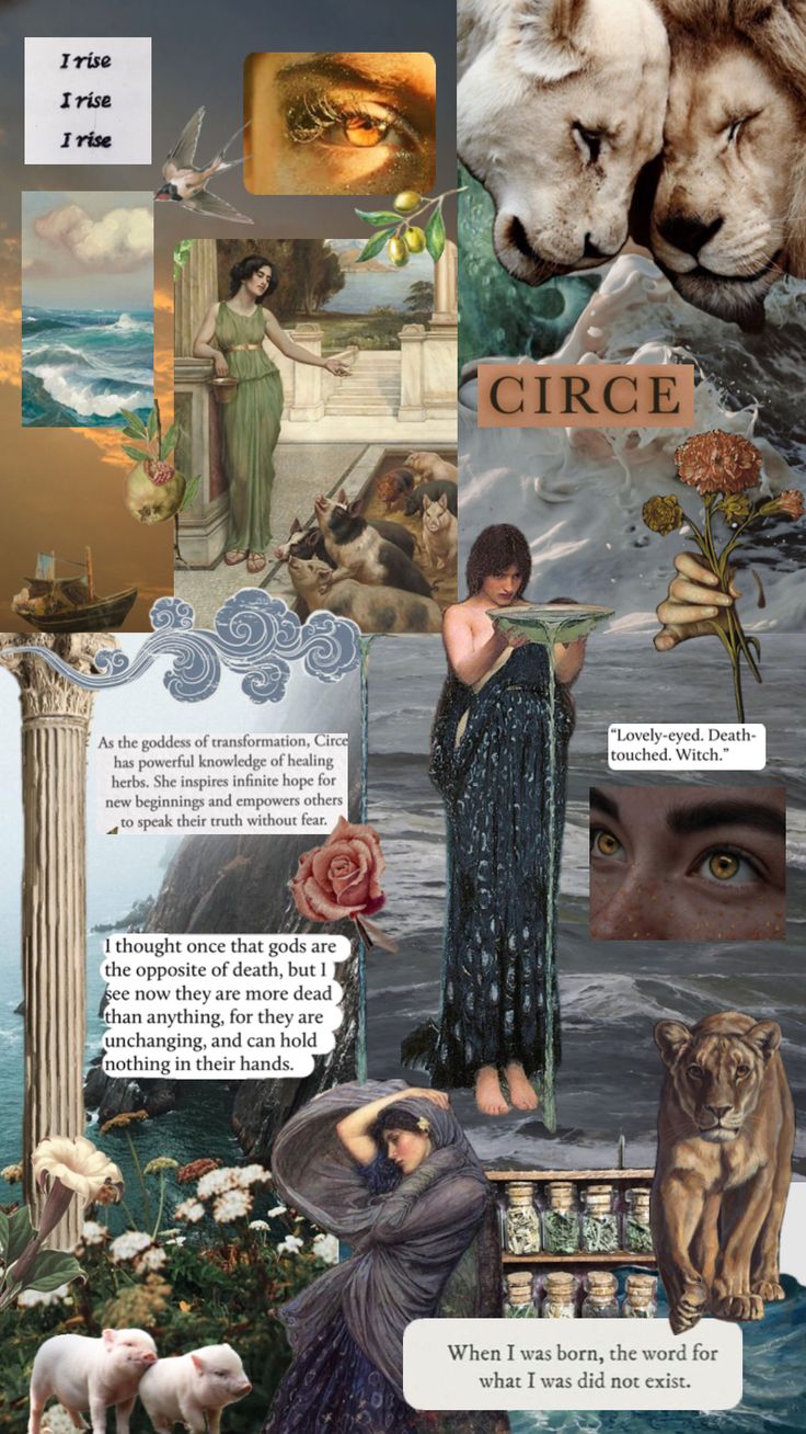 a collage of images with animals and people in them, including the words circle