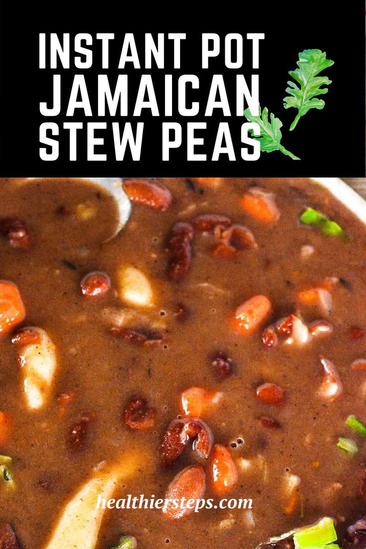 the instant pot jamaican stew is ready to be eaten