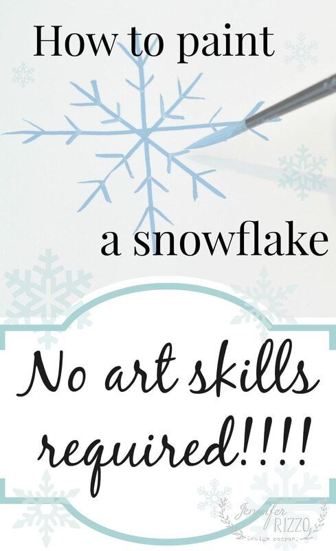 a snowflake with the words, how to paint a snowflake no art skills required