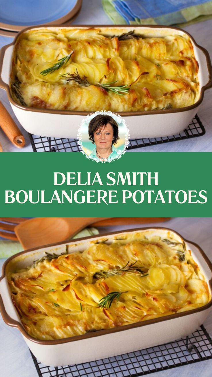 Delia Smith Boulangere Potatoes Dinner Party Potato Recipes, Potato Boulangere Recipe, Potato Rosti Recipe Easy, Potato And Vegetable Recipes, Onion Potato Recipes, Potatoes Boulangere, British Meals, Potatoes Romanoff Recipe, Potato Rosti Recipe