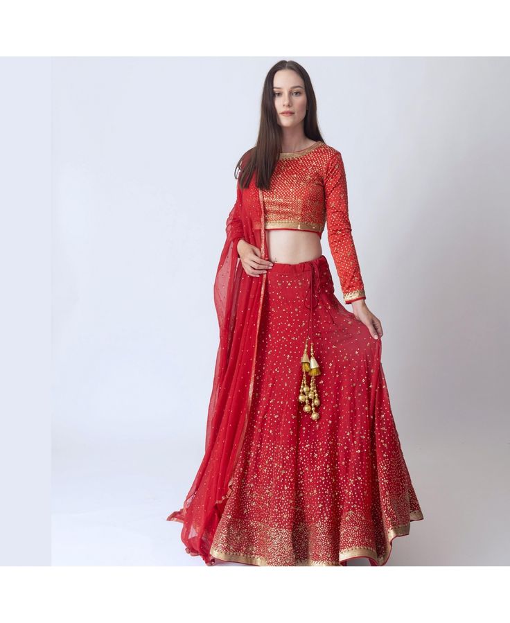 in stock Elegant Red Sharara With Pallu, Red Sharara With Traditional Drape For Evening, Red Sharara For Evening With Traditional Drape, Elegant Red Sharara With Sheer Dupatta, Red Cutdana Party Wear Sets, Elegant Red Sharara For Festivals, Red Choli With Sheer Dupatta, Elegant Red Traditional Wear With Sheer Dupatta, Red Cutdana Choli For Party