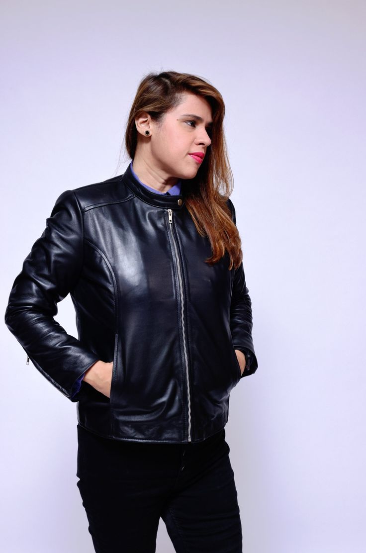 Leather jackets are a classic and versatile item that will always be in fashion. This leather jacket is timeless and classic. Made of 100 % authentic lambskin leather, this jacket will definitely become the "must" staple style statement piece for your wardrobe. XS S M L XL Chest 36 38 40 42 44 Shoulder 16 16 16.5 17 17 Waist 34 36 38 40 43.5 Fitted Leather Biker Jacket For Formal Occasions, Fitted Biker Leather Jacket For Formal Occasions, Classic Leather Jacket With Zipper For Work, Fitted Leather Jacket In Soft Leather, Classic Soft Leather Jacket For Fall, Fitted Soft Leather Jacket, Classic Leather Jacket With Zipper For Fall, Classic Leather Jacket With Leather Lining For Fall, Soft Leather Long Sleeve Jacket For Fall