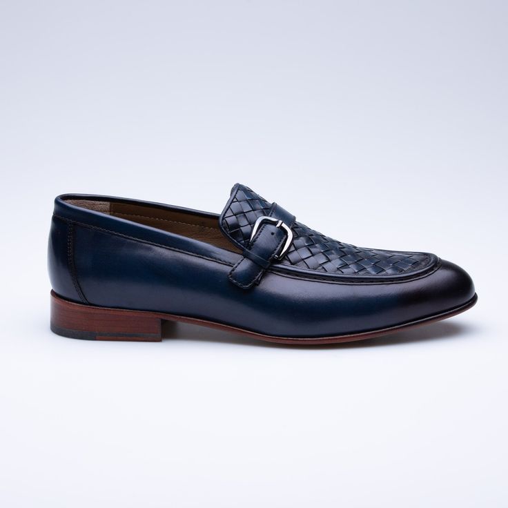 Buy Navy Dale Classic Shoes, admired for its elegant creations and quality materials and craftsmanship, Made in Turkey. Knitted Detail Single Belt Buckle Classic Shoes; Outer Surface is 100% Natural Leather and Inner Surface is 100% Natural Leather Produced in Turkey with Great Meticulousness. The sole and inner lining colors are designed in perfect harmony. The outer surface of the shoe is handcrafted with real knitting. SOLE: Leather (100% Natural Leather) and Non-Slip Thermo Injection Points. Elegant Slip-on Moccasins With Woven Sole, Classic Formal Moccasins With Woven Sole, Classic Business Loafers With Woven Sole, Elegant Loafers With Woven Sole And Round Toe, Elegant Slip-on Loafers With Woven Sole, Classic Woven Leather Loafers, Formal Slip-on Loafers With Woven Sole, Formal Slip-on Moccasins With Woven Sole, Formal Loafers With Woven Sole And Almond Toe