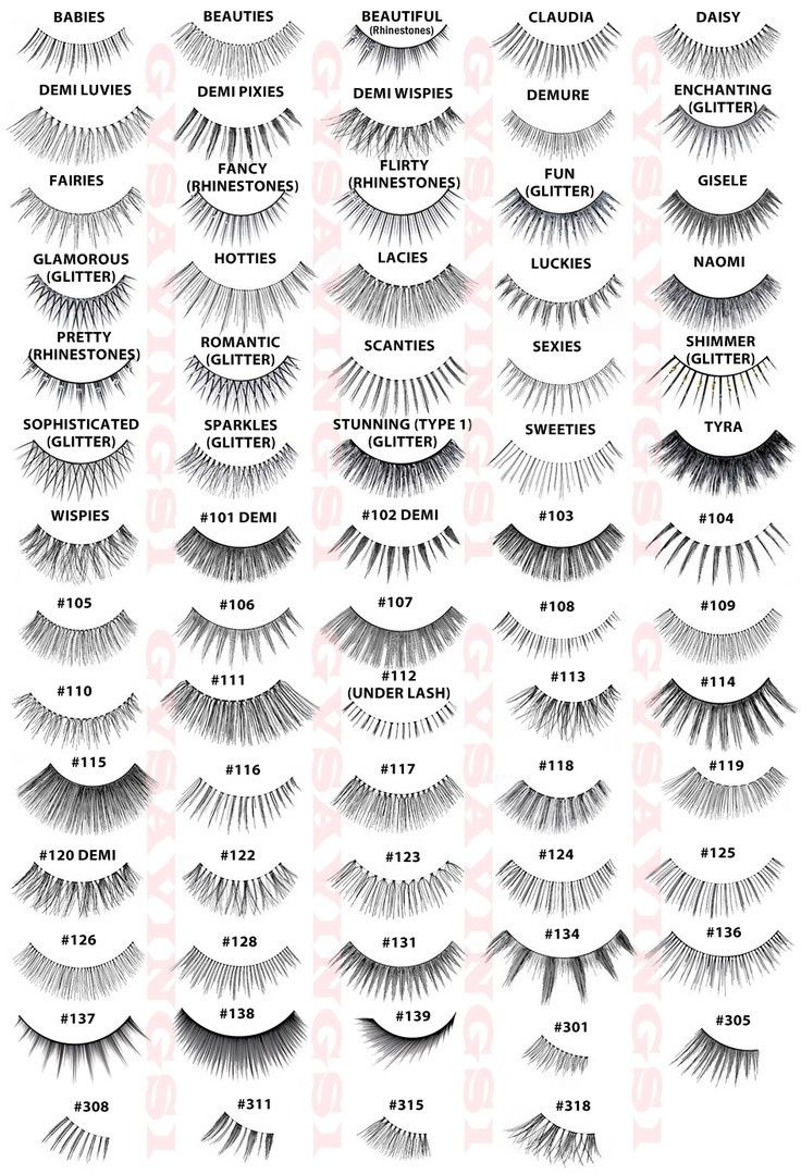 Complete Ardell Lash styles chart. Anyone try the half sets? - Imgur False Eyelash Styles, Types Of False Eyelashes, Lash Chart, Lash Illustration, Lash Guide, Types Of Lashes, Lashes Ardell, Teknik Makeup, Ardell Wispies