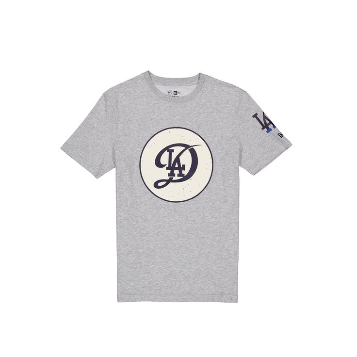 The Los Angeles Dodgers City Connect Gray T-Shirt features a screen-printed Dodgers logo at the front with an alternate team logo at the left-wear sleeve.Fabric: 100% Cotton Athletic Heather T-shirt With Team Logo For Fans, Athletic Heather T-shirt With Logo For Sports Season, Sports T-shirt With Team Logo For Baseball Season, Collegiate Crew T-shirt For Fan Gear, Athletic Heather Crew Neck T-shirt With Screen Print, Throwback Cotton T-shirt With Team Logo, Fan Merchandise Cotton Logo T-shirt, Crew Neck T-shirt With Screen Print For Fan Events, Baseball Season Fan Merchandise T-shirt